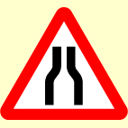 83. Which sign means the end of a dual carriageway?