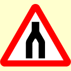 83. Which sign means the end of a dual carriageway?