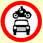 61. Which sign means 'no overtaking'?