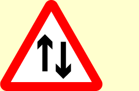 60. Which sign means you have priority over oncoming vehicles?