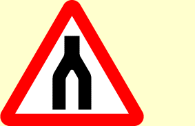 37. Which sign means the end of a dual carriageway?