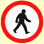 26. Which sign means no motor vehicles allowed?