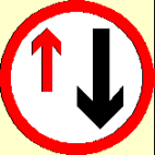 68. Which of these signs means that you're entering a one-way street?