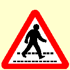 3. Which sign means that pedestrians may be walking along the road?