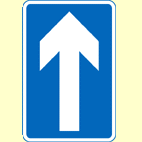 128. Which sign shows that you're entering a one-way system?
